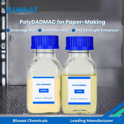 kupować PolyDADMAC do produkcji papieru: Środek retencyjny, środek odwadniający i wzmacniacz wytrzymałości na sucho | Bluwat Chemicals produkcja internetowa