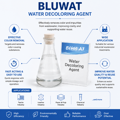kupić BWD-01 Wodny środek odbarwiający dla wysoko barwnych ścieków przemysłowych z 50-99% usuwaniem barwy i 50-80% redukcją COD produkcja internetowa