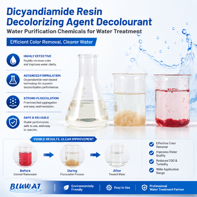 kupić BWD-01 Środek odbarwiający wodę - 55% zawartości stałej Dicyandiamide Resin Decolorizing Agent for Industrial Wastewater Treatment produkcja internetowa