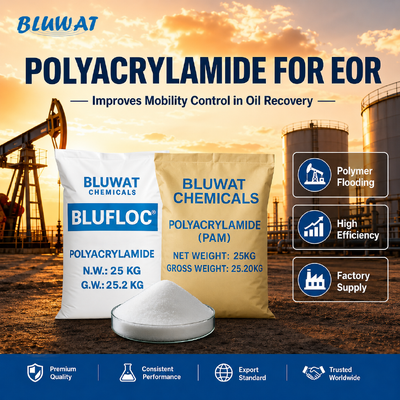 kupić BLUFLOC Polyacrylamide Oil Drilling Grade z 89% zawartością stałego dla stabilnej wydajności systemu błotowego produkcja internetowa