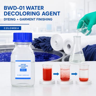 kupić BWD-01 Wodny środek odbarwiający do barwienia tkanin i odpływów do wykończenia odzieży w Kolumbii produkcja internetowa