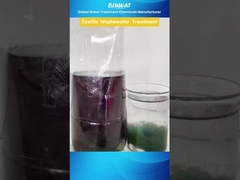 Demonstracja oczyszczania ścieków włókienniczych.